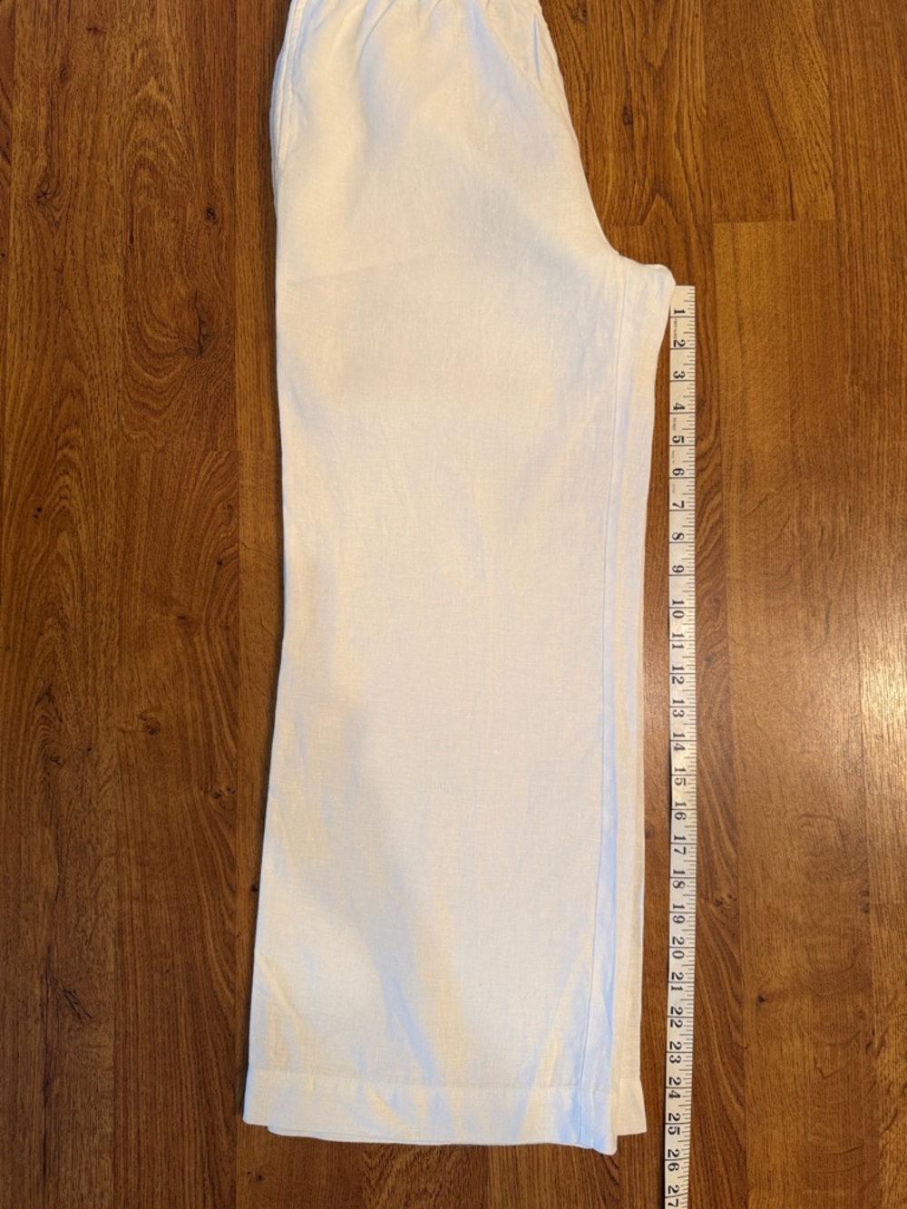 Soft Surroundings White Wide-Leg 100% Linen  Pants - Picture 5 of 8